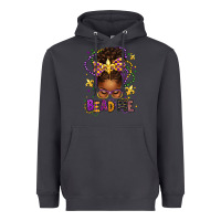 Smoke bead me mardi gras afro messy bun Heavyweight Hoodie - texasbilliewilder