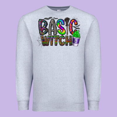 Basic Witch Premium Sweatshirt Designed By Cowhidedigitalart