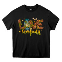 Black Love Camping Heavy Core Tee - CowhideDigitalArt