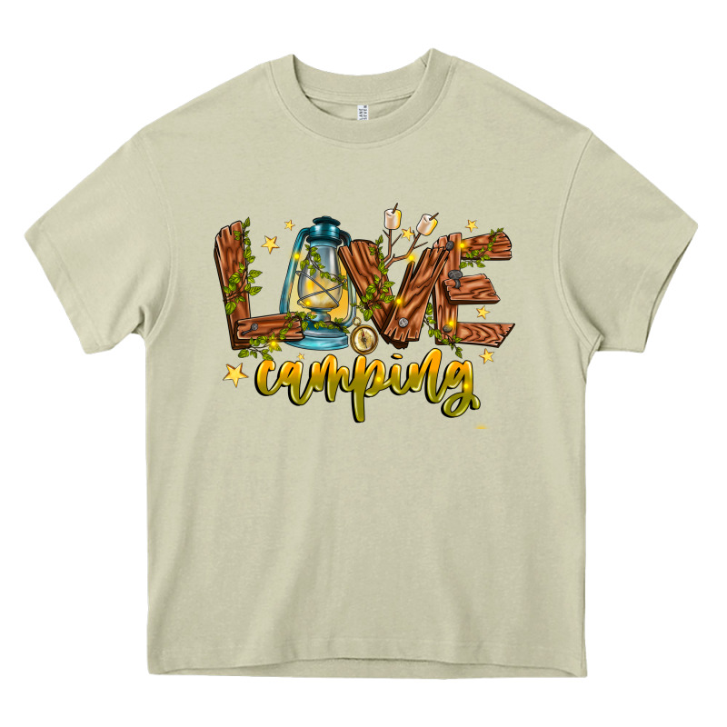 Love Camping Heavy Core Tee by CowhideDigitalArt | Teevron