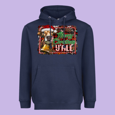 Merry Christmas Y'all Heavyweight Hoodie Designed By Ranaportraitstore