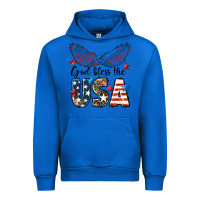 Cobalt Western God Bless The USA Urban Hoodie - LillyAllenDesigns