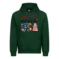 Forest Green Western God Bless The USA Urban Hoodie - LillyAllenDesigns