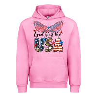 Fuchsia Pink Western God Bless The USA Urban Hoodie - LillyAllenDesigns