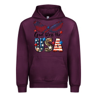 Mauve Wine Western God Bless The USA Urban Hoodie - LillyAllenDesigns