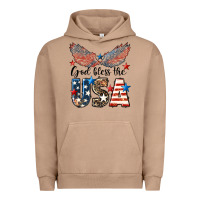 Pigment Burro Western God Bless The USA Urban Hoodie - LillyAllenDesigns