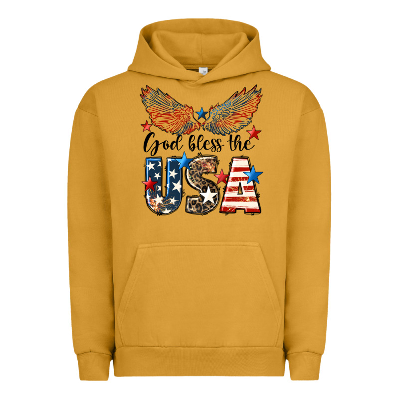 Western God Bless The Usa Urban Hoodie by LillyAllenDesigns | Teevron