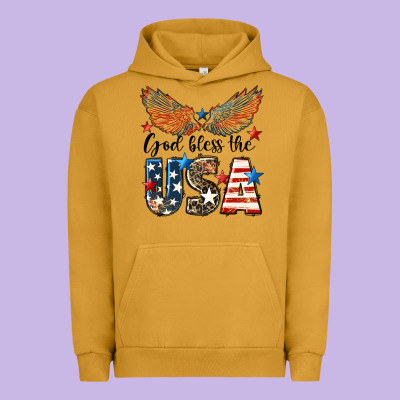 Western God Bless The Usa Urban Hoodie Designed By Lillyallendesigns