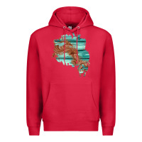 Cardinal wood leather patch Premium Hoodie - AdoDesignShop