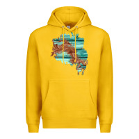 Lemon wood leather patch Premium Hoodie - AdoDesignShop