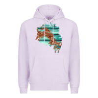 Lilac wood leather patch Premium Hoodie - AdoDesignShop