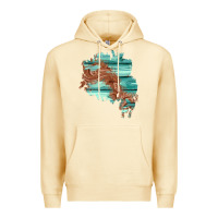 Pina Colada wood leather patch Premium Hoodie - AdoDesignShop