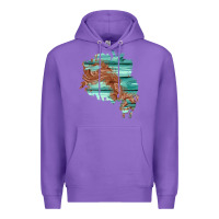 Purple wood leather patch Premium Hoodie - AdoDesignShop