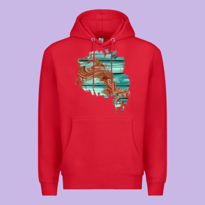 Wood Leather Patch Premium Hoodie Designed By Adodesignshop