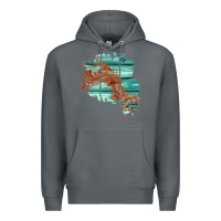 Rock wood leather patch Premium Hoodie - AdoDesignShop