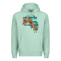 Seafoam wood leather patch Premium Hoodie - AdoDesignShop