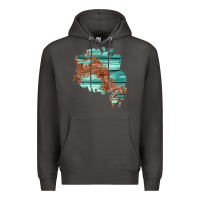 Smoke wood leather patch Premium Hoodie - AdoDesignShop