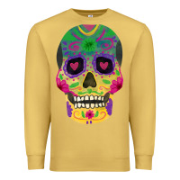 Antique Gold sugar skull Premium Sweatshirt - FaDigitalArtStudio