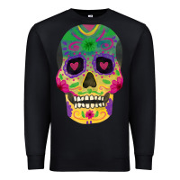 Black sugar skull Premium Sweatshirt - FaDigitalArtStudio