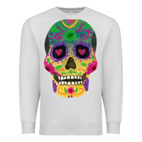 Dove Grey sugar skull Premium Sweatshirt - FaDigitalArtStudio