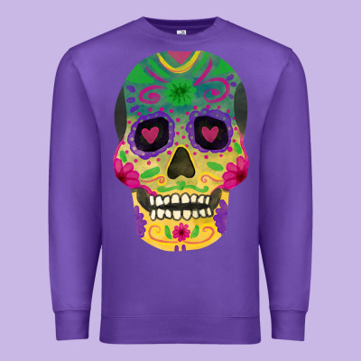 Sugar Skull Premium Sweatshirt Designed By Fadigitalartstudio