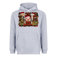 Heather Grey merry christmas farm animals Heavyweight Hoodie - RanaPortraitStore