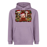 Lavender merry christmas farm animals Heavyweight Hoodie - RanaPortraitStore