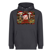 Smoke merry christmas farm animals Heavyweight Hoodie - RanaPortraitStore