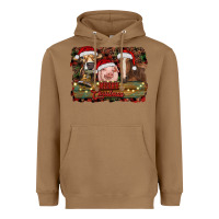 Merry Christmas Farm Animals Heavyweight Hoodie | Teevron