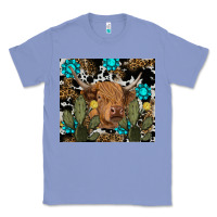 Colony Blue western cow Classic Tee - RanaPortraitStore