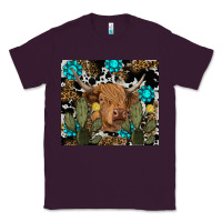 Plum western cow Classic Tee - RanaPortraitStore