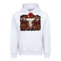 White Christmas background baby calf Urban Hoodie - BarkalooDesign