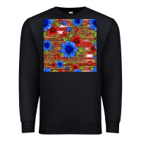 Patriotic Flowers Seamless Pattern Premium Sweatshirt | Teevron