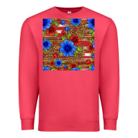 Cardinal patriotic flowers seamless pattern Premium Sweatshirt - HRA Design Shop