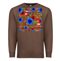 Chestnut patriotic flowers seamless pattern Premium Sweatshirt - HRA Design Shop