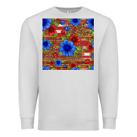 Dove Grey patriotic flowers seamless pattern Premium Sweatshirt - HRA Design Shop