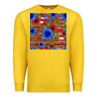 Lemon patriotic flowers seamless pattern Premium Sweatshirt - HRA Design Shop