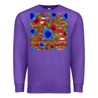 Purple patriotic flowers seamless pattern Premium Sweatshirt - HRA Design Shop