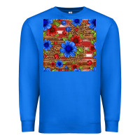 True Royal patriotic flowers seamless pattern Premium Sweatshirt - HRA Design Shop