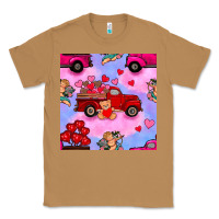 Toasted Coconut valentines day truck and cupid in the sky seamless pattern Classic Tee - BundleAndBundleShop