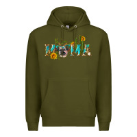 Army Green western mama cow Premium Hoodie - Artiststas