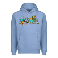 Colony Blue western mama cow Premium Hoodie - Artiststas