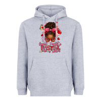 Heather Grey cupid's favorite postal worker afro messy bun Heavyweight Hoodie - texasbilliewilder