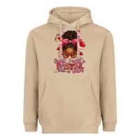 Mushroom cupid's favorite postal worker afro messy bun Heavyweight Hoodie - texasbilliewilder
