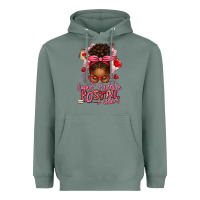 Sage cupid's favorite postal worker afro messy bun Heavyweight Hoodie - texasbilliewilder