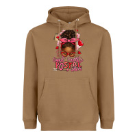 Toasted Coconut cupid's favorite postal worker afro messy bun Heavyweight Hoodie - texasbilliewilder