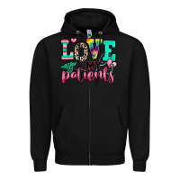 Black love my patients nurse Zipper Hoodie - RanaPortraitStore