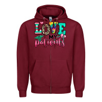 Burgundy love my patients nurse Zipper Hoodie - RanaPortraitStore