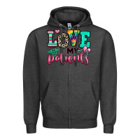 Charcoal Heather love my patients nurse Zipper Hoodie - RanaPortraitStore