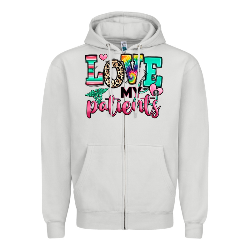 Love My Patients Nurse Zipper Hoodie by RanaPortraitStore | Teevron